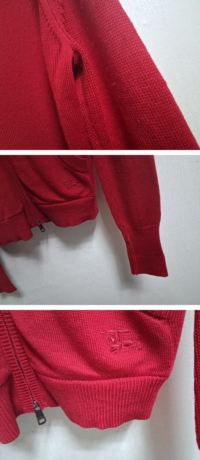 일본빈티지 버버리 다크레드 울니트 메리노울 부드러운 66 상품이미지7
