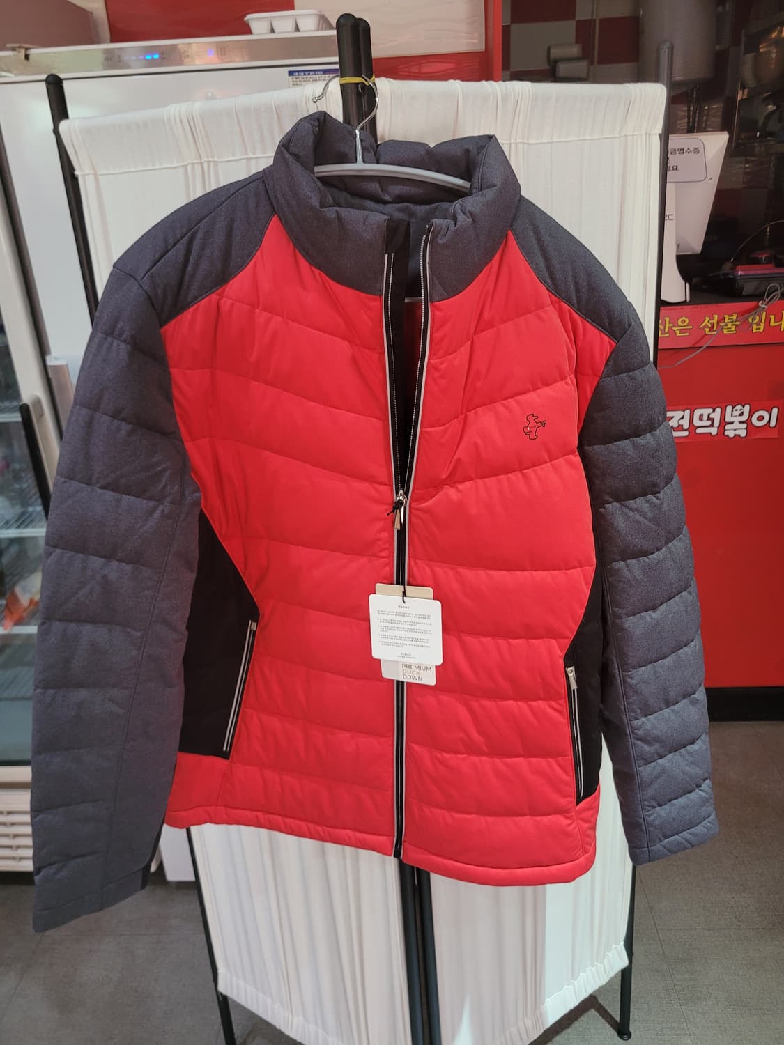 루이까스텔 남섬퀄팅 덕다운패딩 레드 105/네이비 100 새상품 상품이미지1