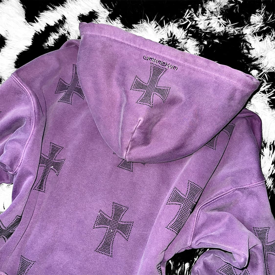 UNKNOWN LONDON 라인스톤 후드집업 상품이미지4