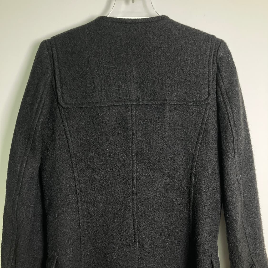 이자벨마랑 에뚜왈 블랙 울 논카라 더블 코트 36 상품이미지7