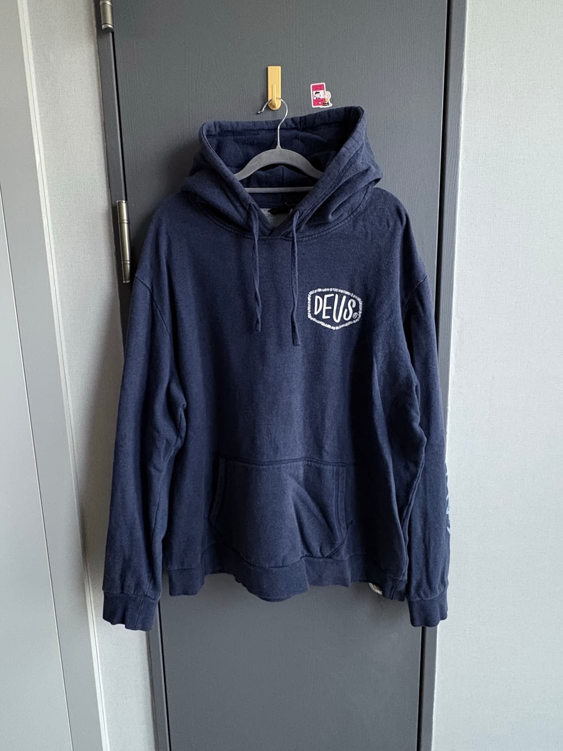 (XXL) 데우스 엑스 마키나 네이비 로고 후드 상품이미지1