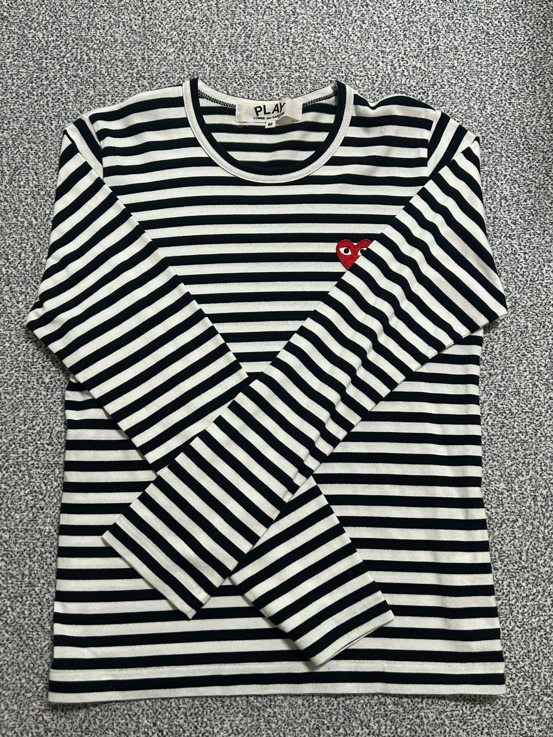 꼼데가르송 여성용 보더티셔츠 (레드와펜) 상품이미지2