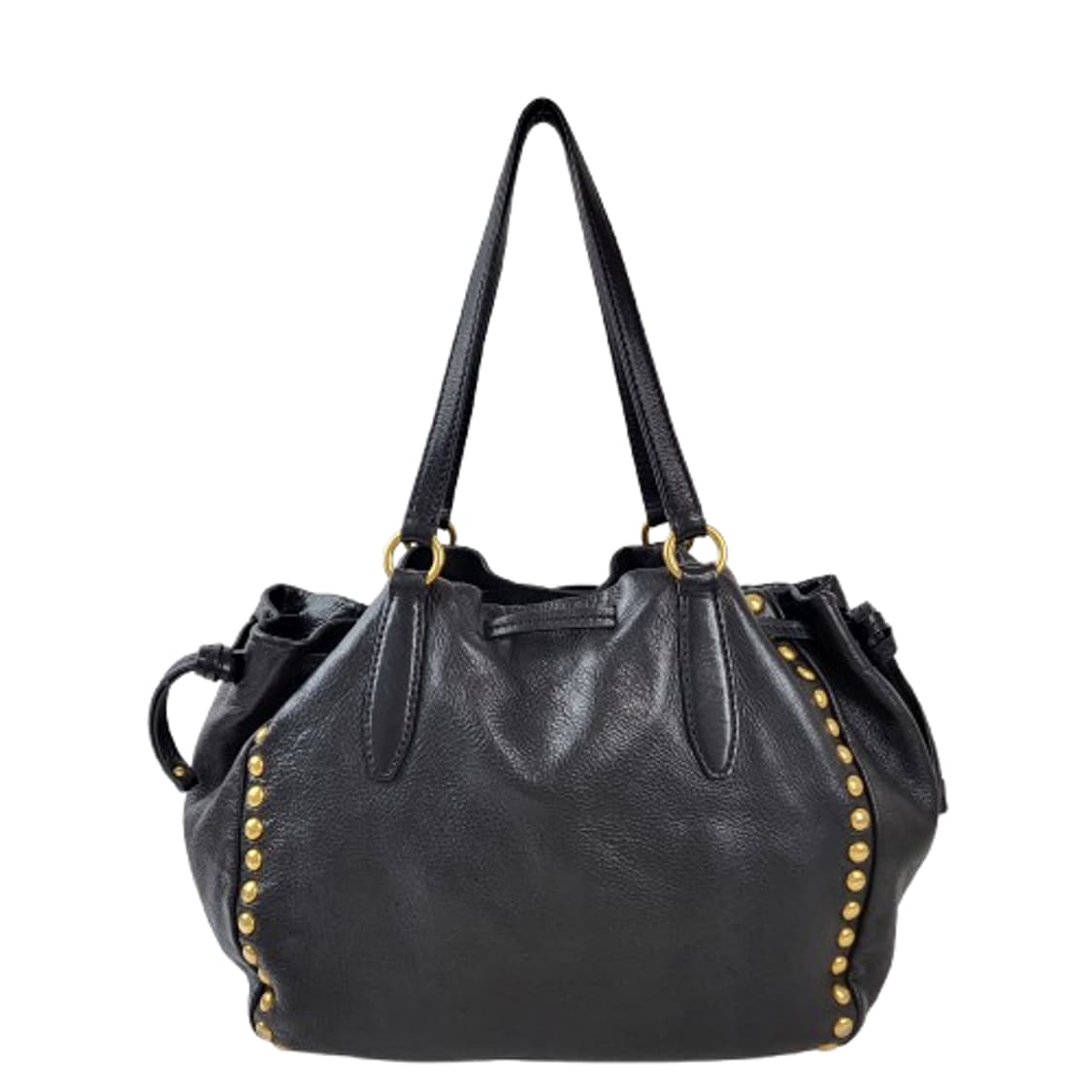 정품 미우미우 비텔로 다이노 스터드 블랙 숄더백 상품이미지7