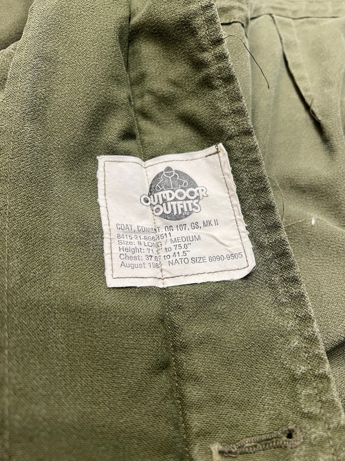 80‘s 캐다다군 MK2 필드자켓 상품이미지6