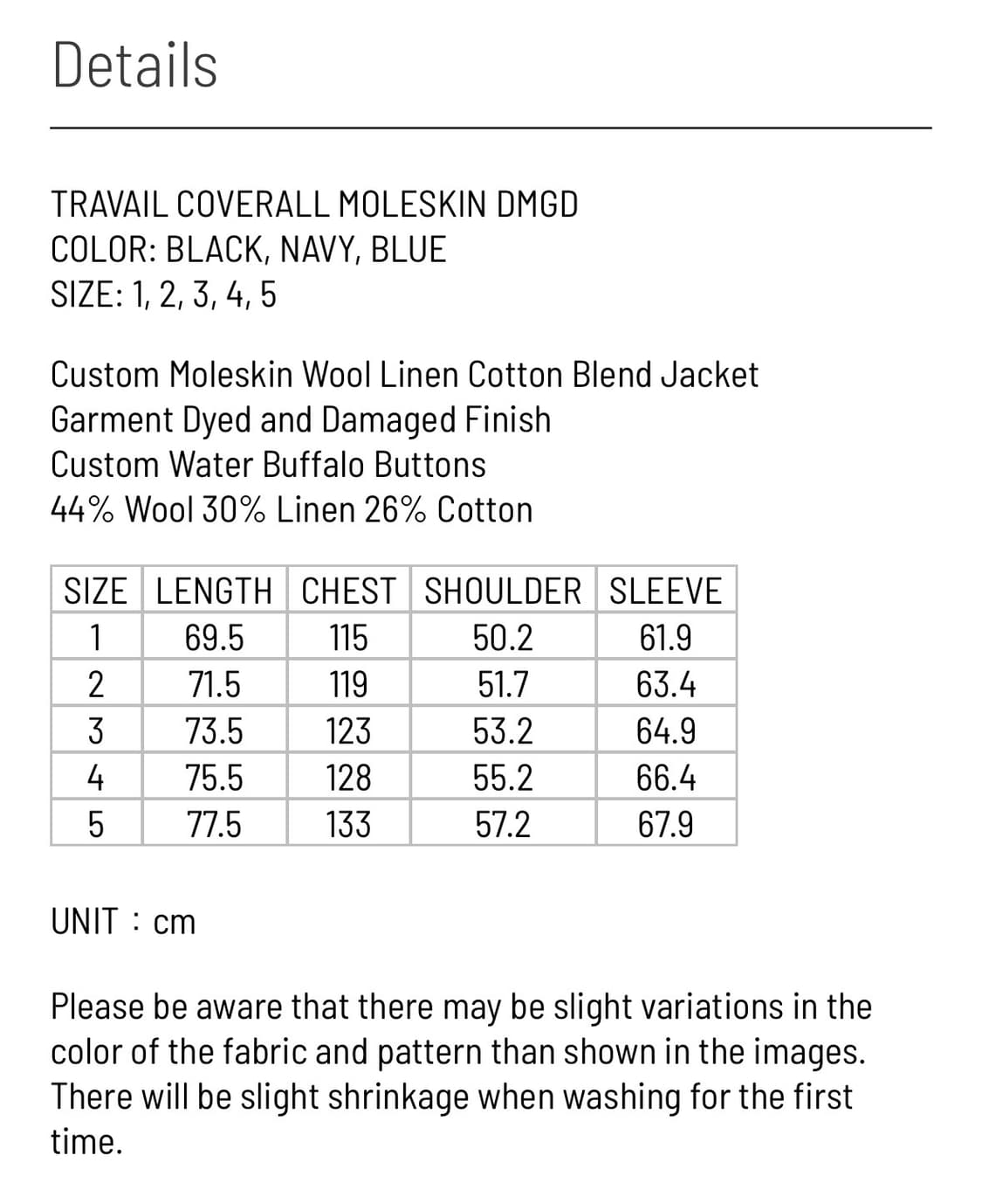 [2]Visvim TRAVAIL COVERALL MOLESKIN DMGD 상품이미지8