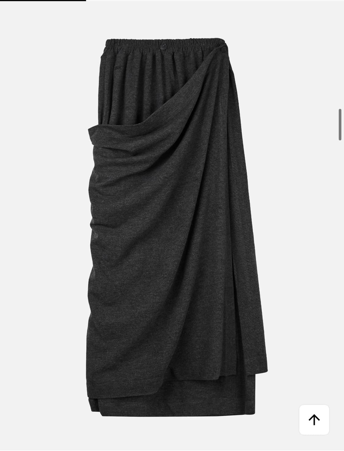 세릭 DRAPE LONG SKIRT / CHARCOAL 상품이미지4