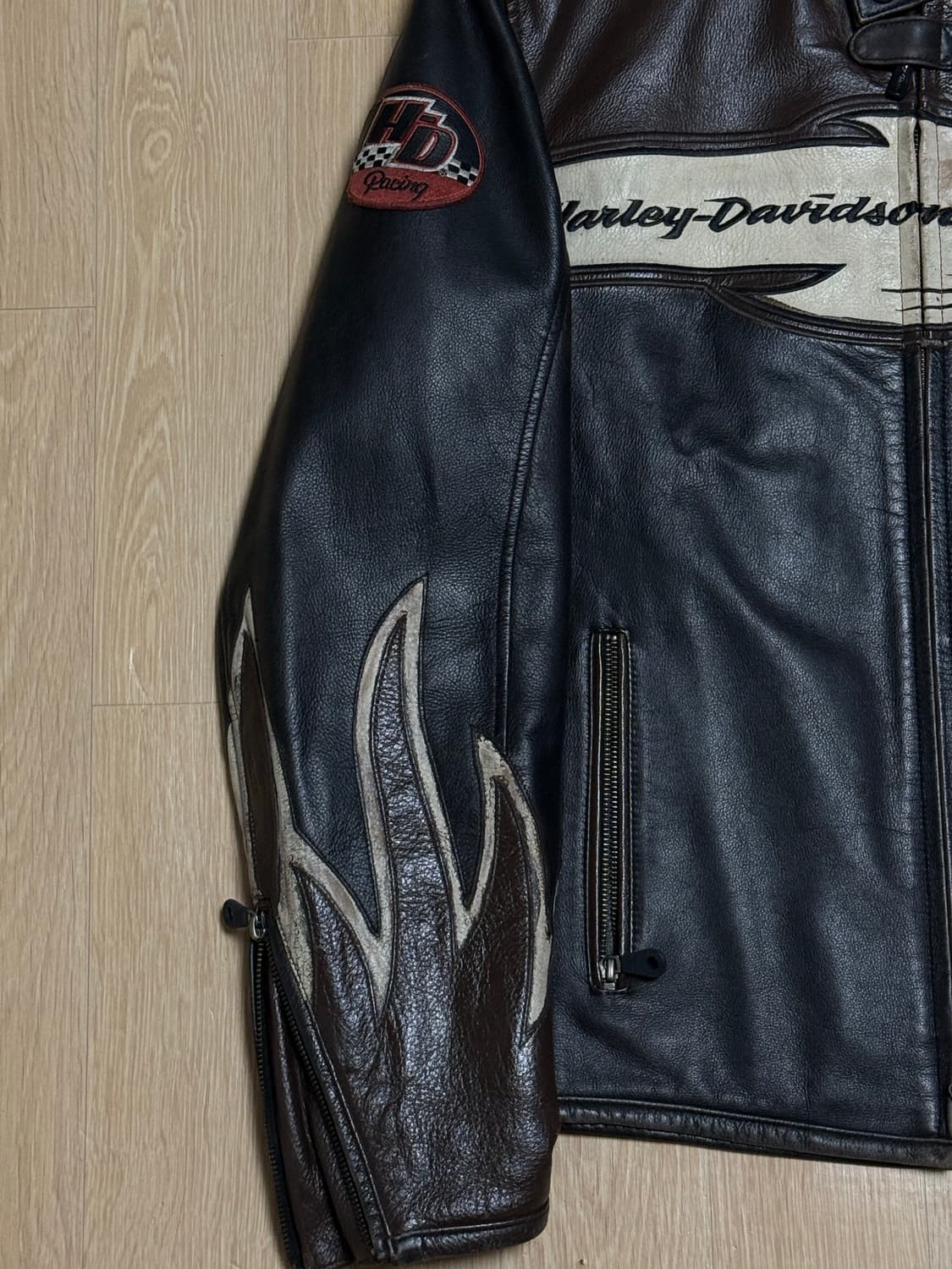 할리 데이비슨 이글 플레임 레더 바이커 자켓 상품이미지3
