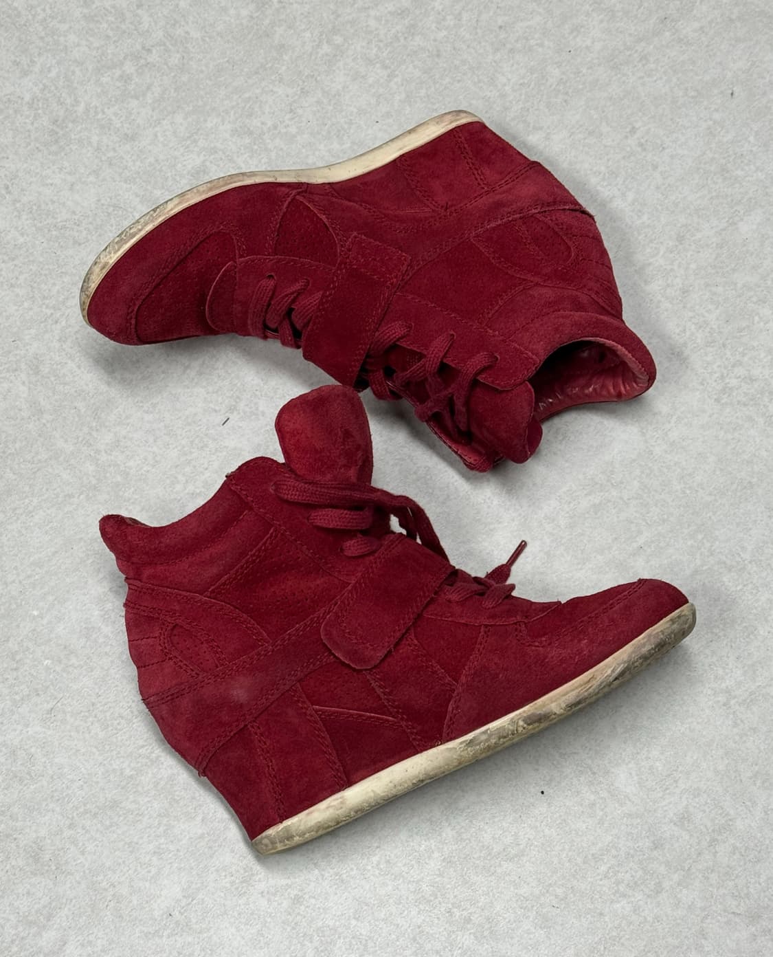 Ash 보위 웨지힐 하이탑 스니커즈 레드 상품이미지3