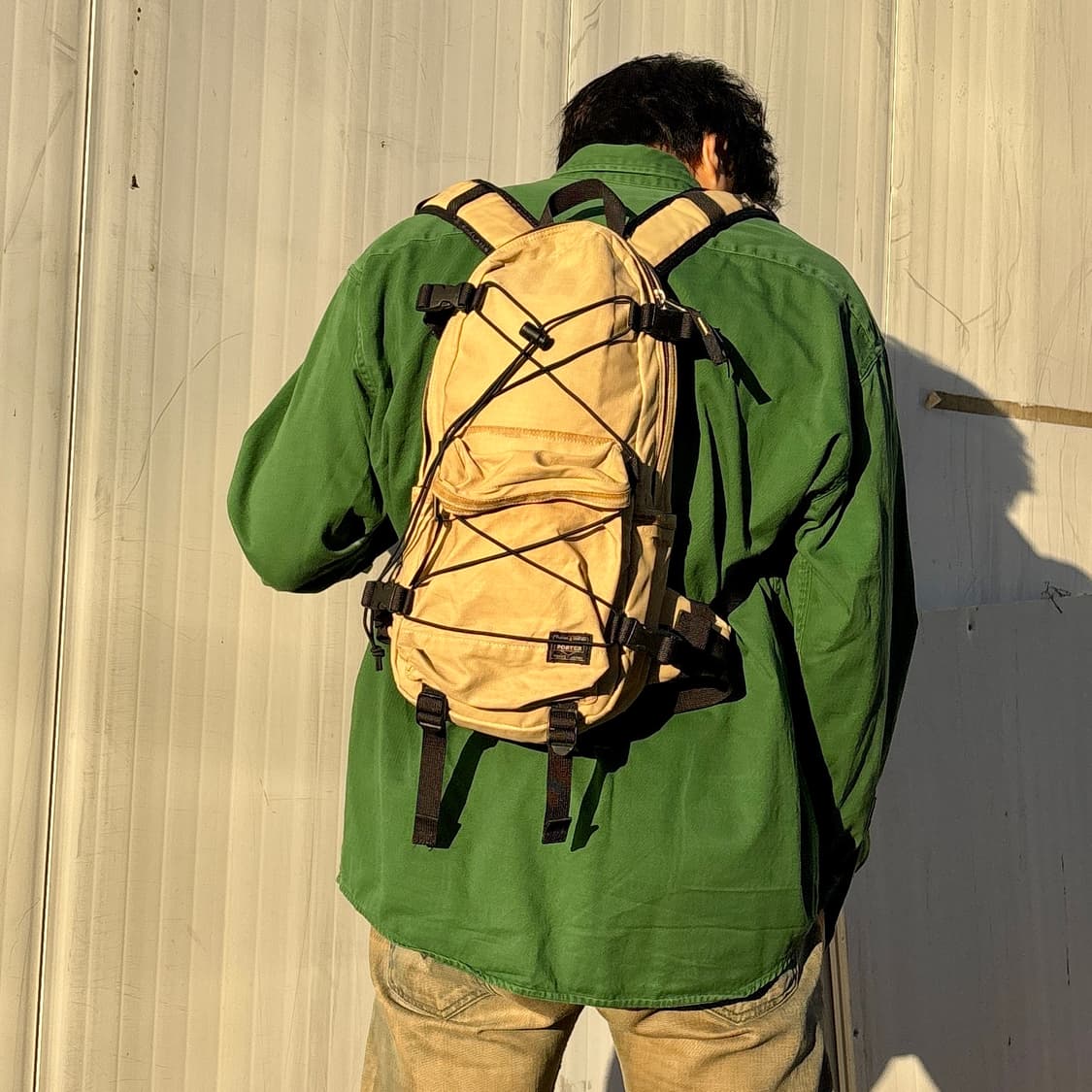 포터 바이시클 스타일 베이지 테크니컬 백팩 상품이미지2