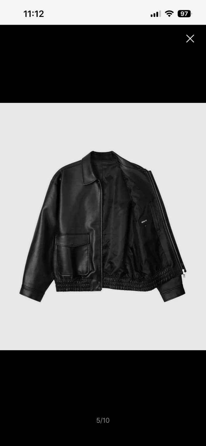 A-2 레더 블루종 자켓 [BLACK] 상품이미지2