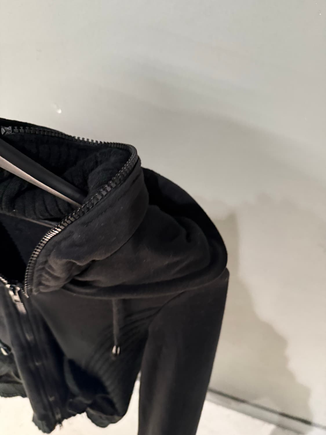 ribbed detail layered collar hood zip-up 상품이미지8