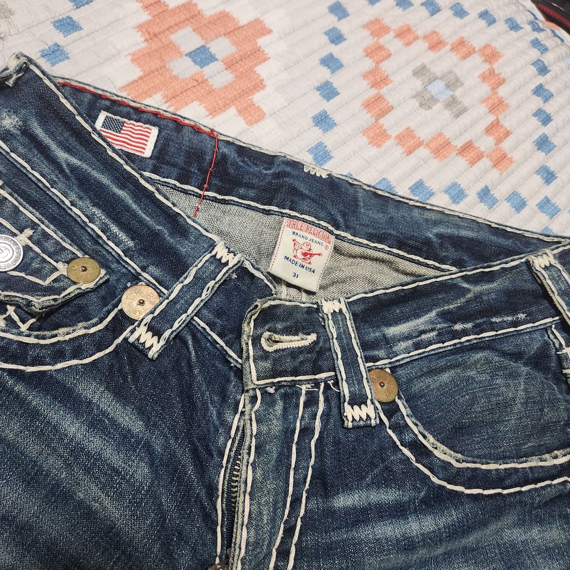 트루릴리젼U.S.A 빌리 슈퍼 T 데님 청바지 34 상품이미지2