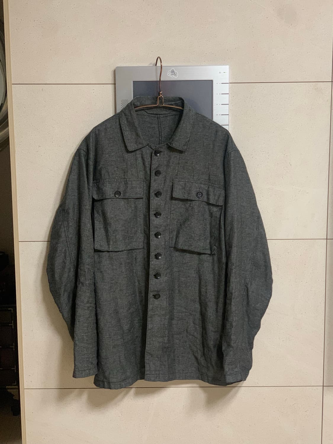 Twobuildershouse 밀리터리 셔츠 그레이 L 상품이미지1