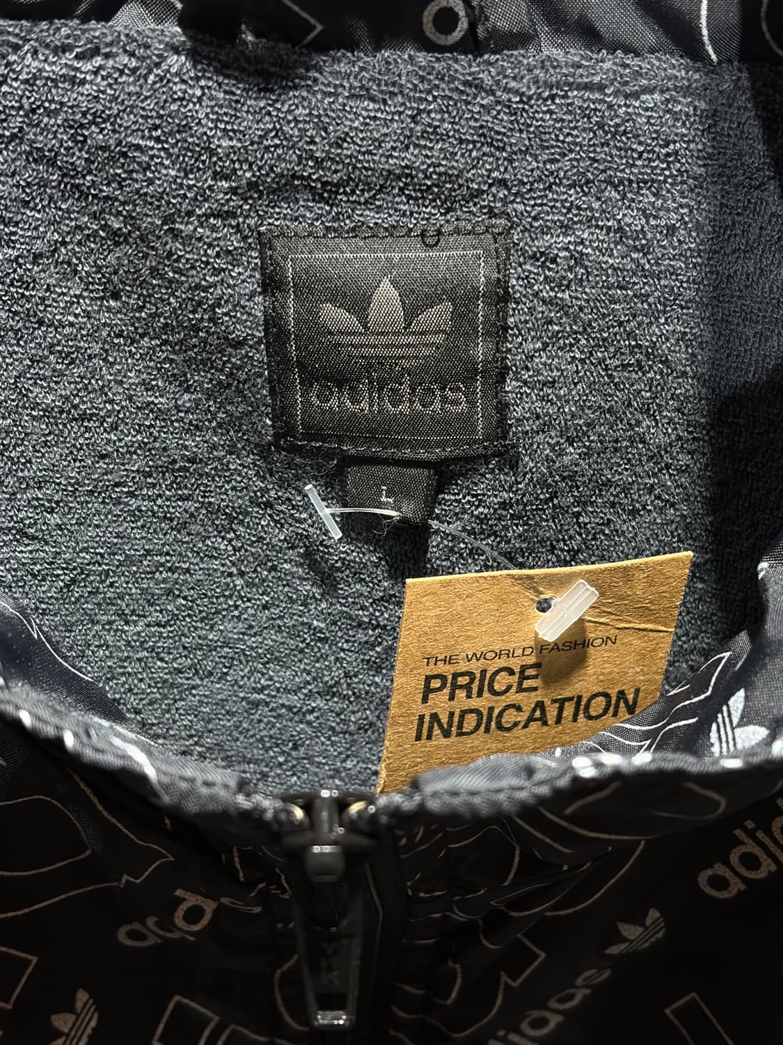 L 아디다스 adidas 패턴 플리스 안감 나일론 자켓 상품이미지5