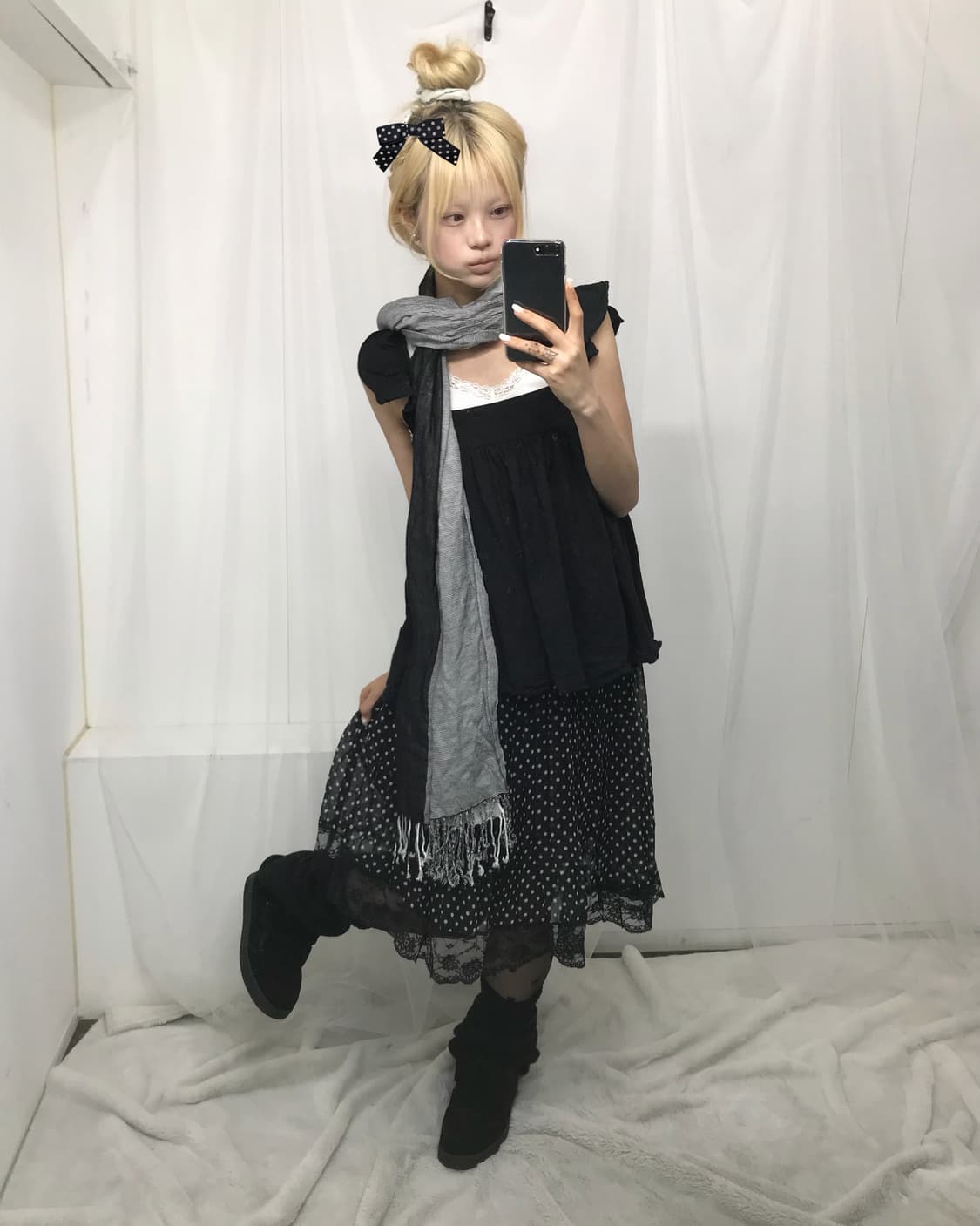 𝜗𝜚 블랙 도트 레이스 페어리  set 𝜗𝜚  상품이미지2