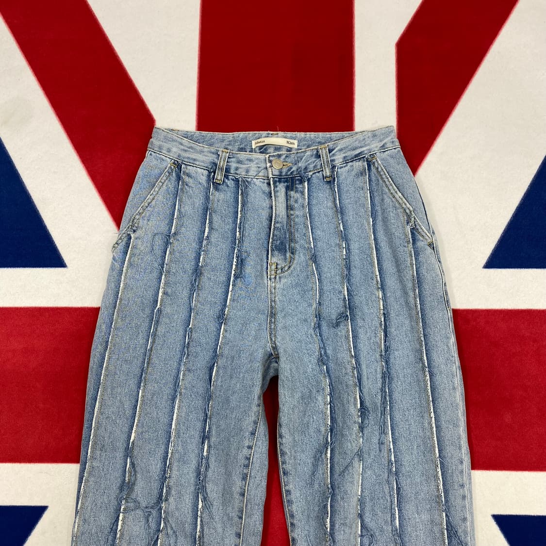 마뗑킴 커팅 루즈 데님팬츠 여성 S  상품이미지2