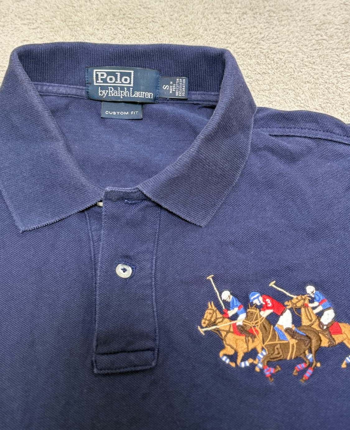 [S급] 희귀템❗️❗️ 폴로 트리플포니 카라티 네이비 S 상품이미지2