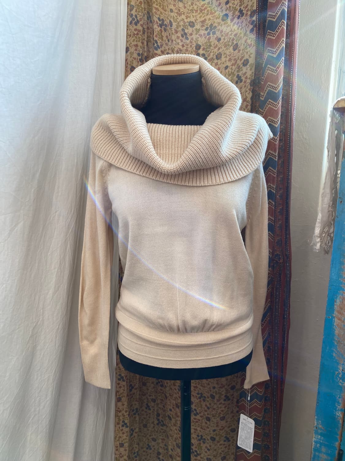 LA DO DA 아이보리 하이넥 니트(M/미사용품) 상품이미지1