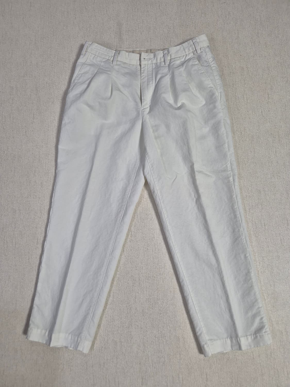 바스통 614 린넨 팬츠(34, 화이트) 상품이미지1