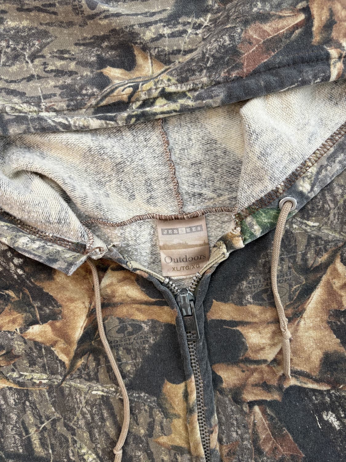 [XL] 빈티지 리얼트리 패턴 후드집업 상품이미지3