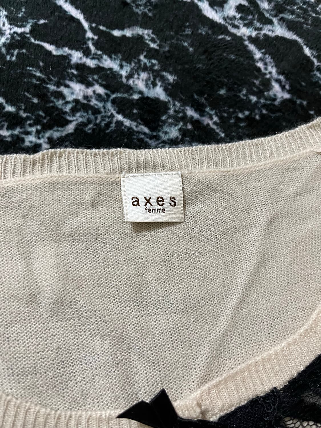 엑시즈팜 레이스 니트가디건 상품이미지2