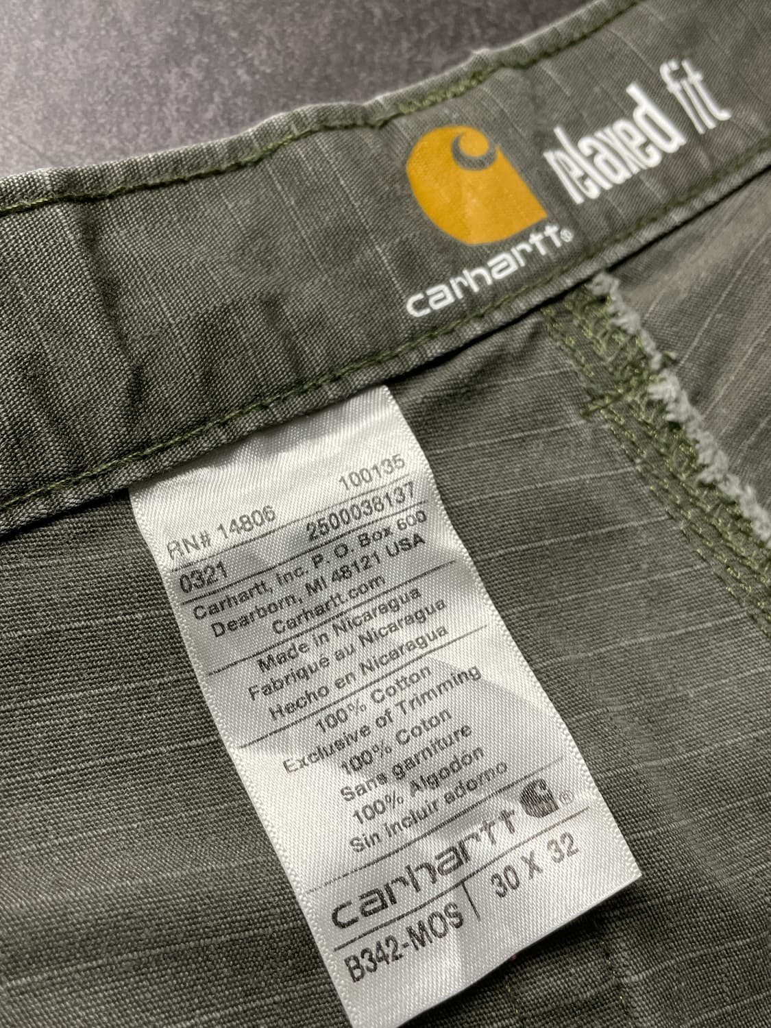 CARHARTT 칼하트 빈티지 카고 리프스탑 워크 팬츠 상품이미지8