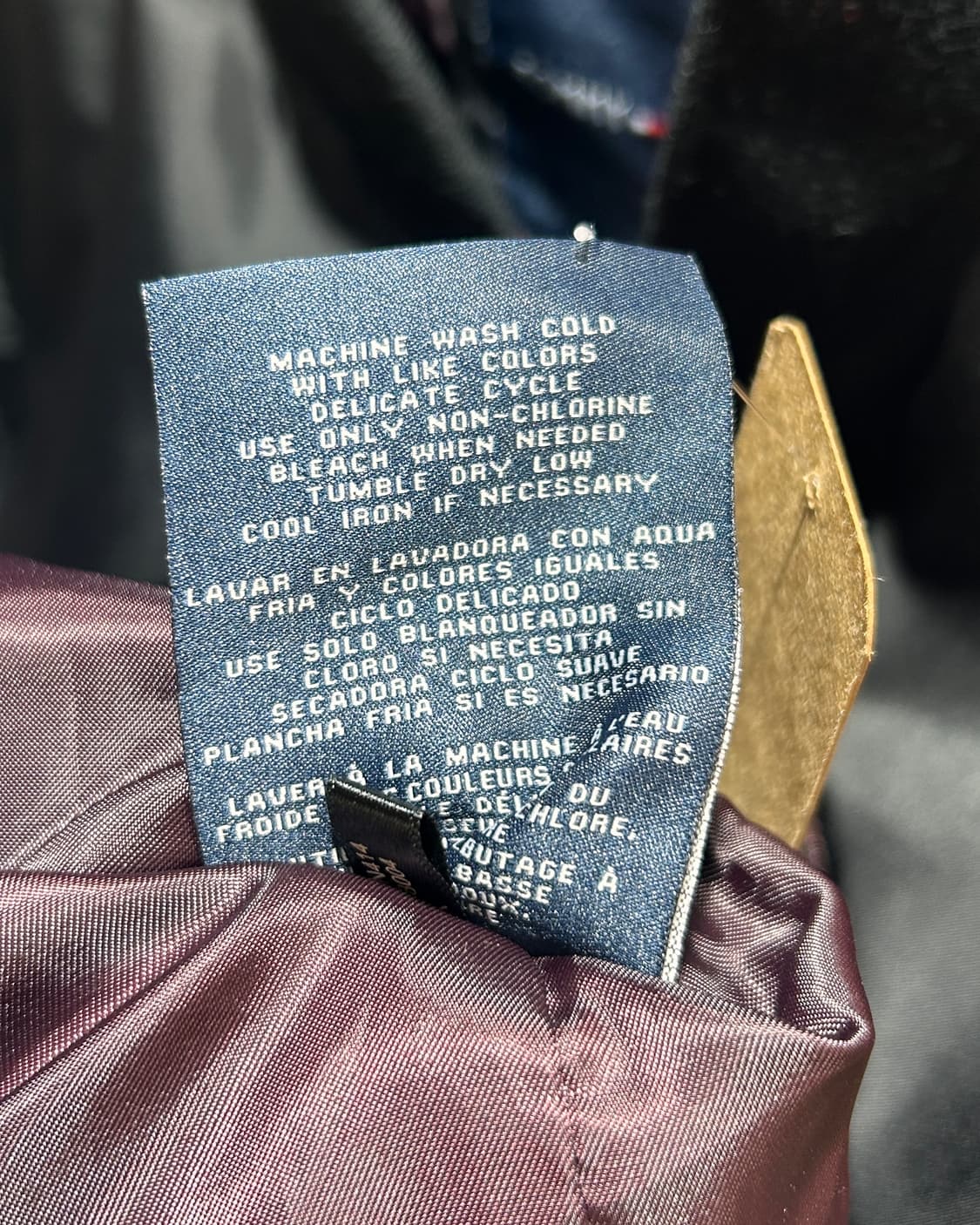 M 타미힐피거 빅로고 패치 블랙 나일론 블루종 상품이미지9