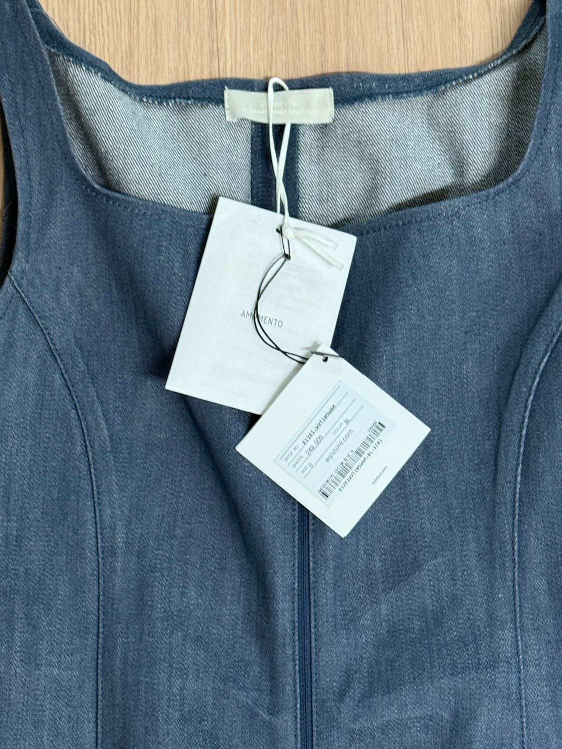 아모멘토 HOURGLASS DENIM VEST (BLUE) 상품이미지5