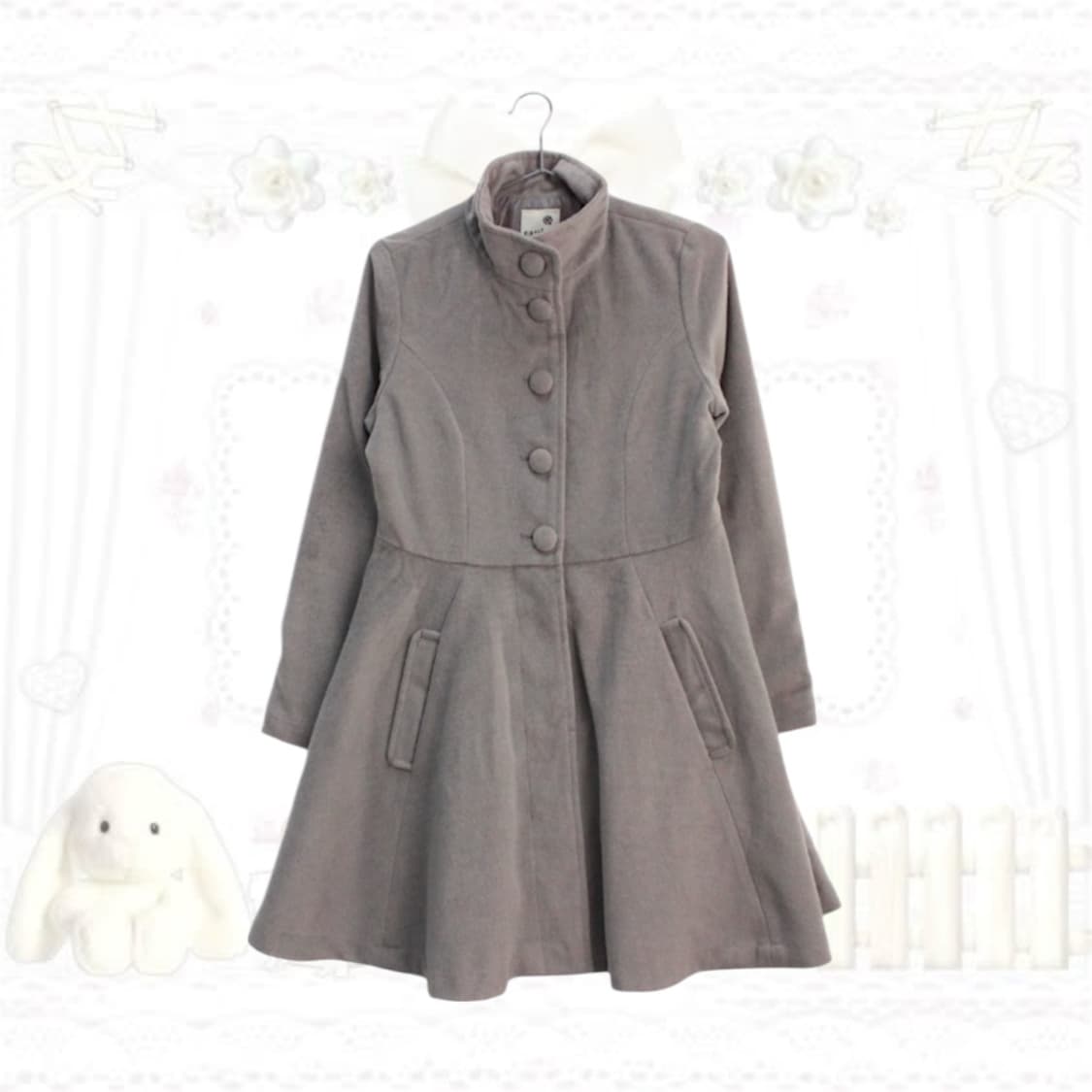 빈티지 earth classic플레어 롱 코트 빈티지 모리걸 갸루 상품이미지1