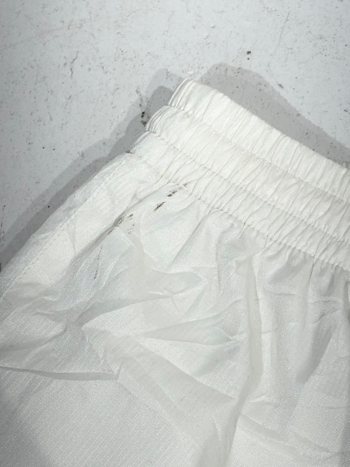 미즈노 화이트 블랙 로고 와이드 팬츠 L 상품이미지8