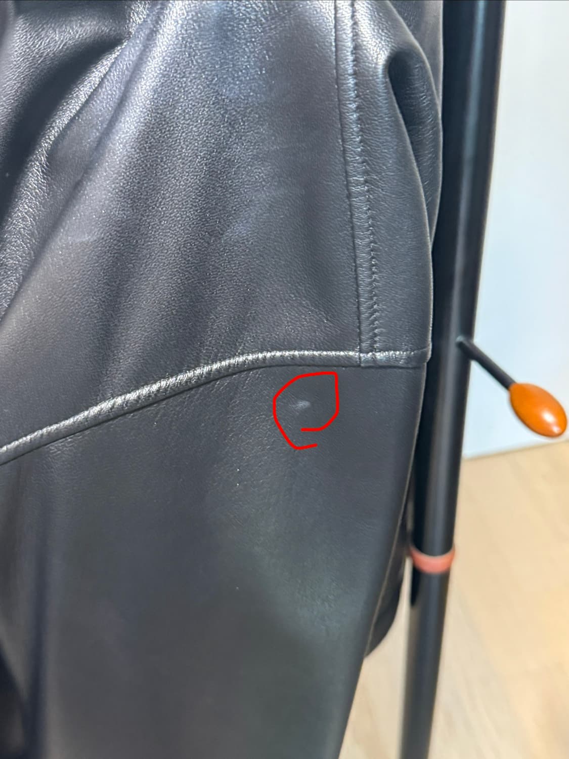 [L] 도프제이슨 오버핏 램스킨 싱글 자켓 상품이미지4