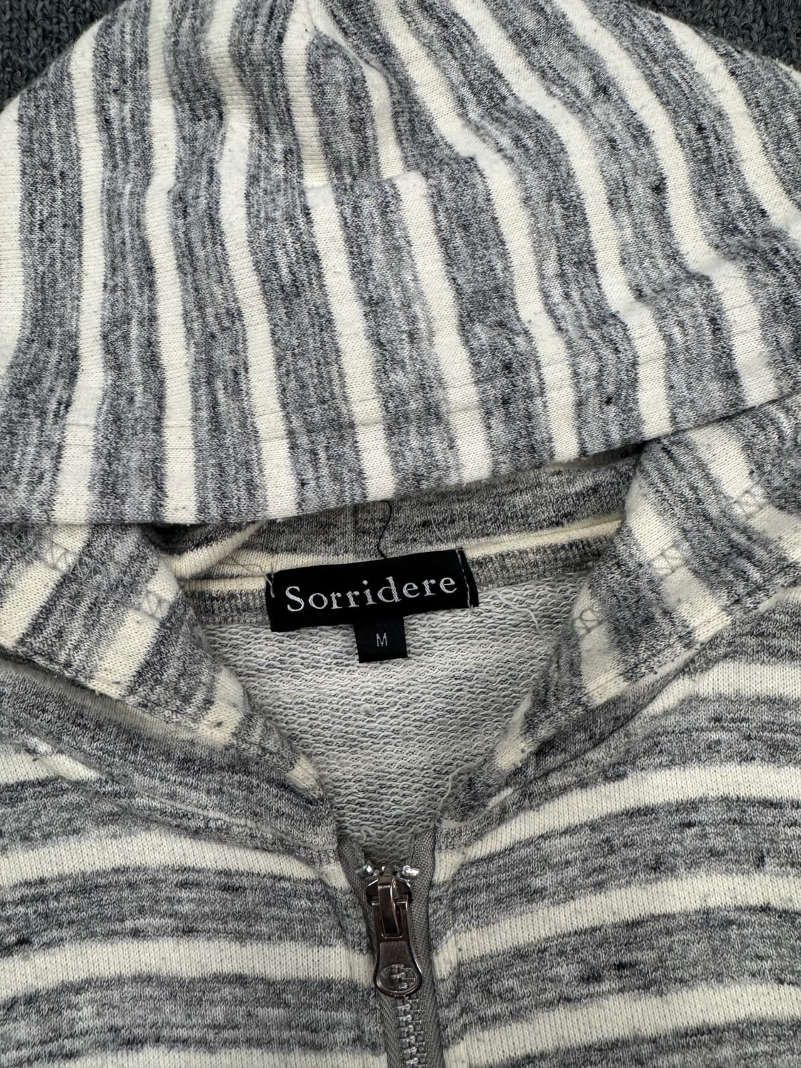 M)Sorridere 빈티지 스트라이프 패턴 여성 후드집업 상품이미지4