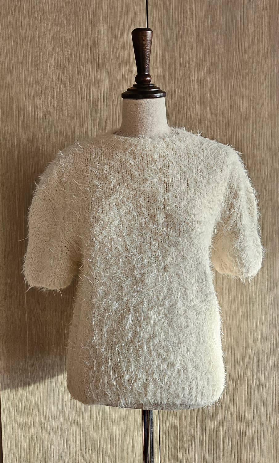 (1회시착)퍼 텍스처 반팔 니트 | 울혼방 | FREE | 국내제작 상품이미지2