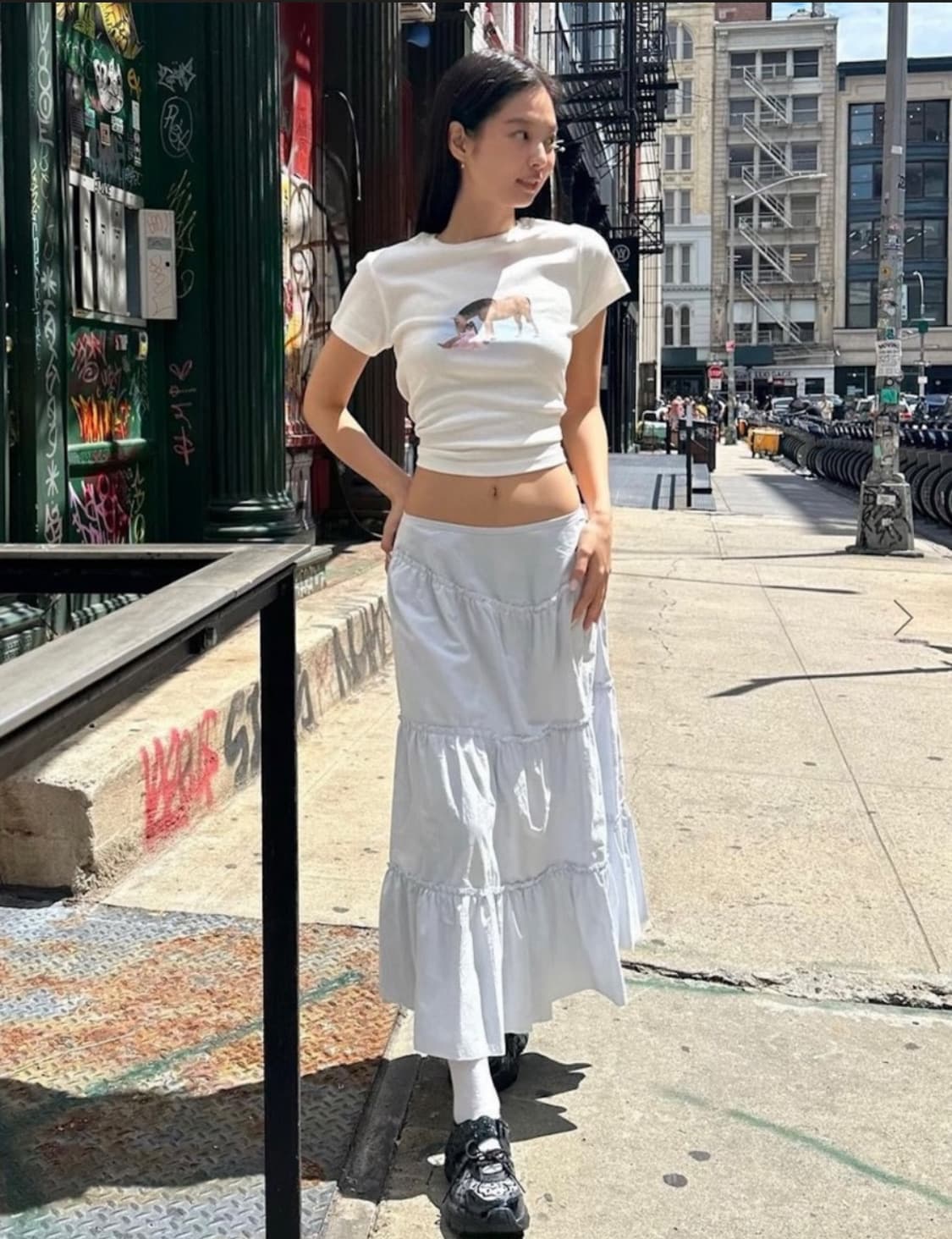 glowny rodeo tiered ruffle skirt 상품이미지3