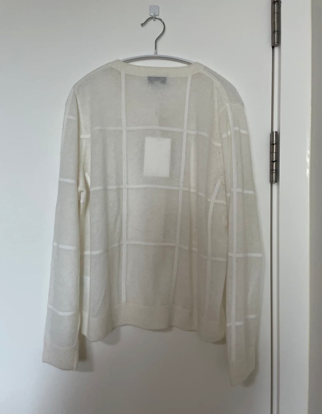 [새제품] COS Windowpane check 화이트 가디건 M사이즈 상품이미지4