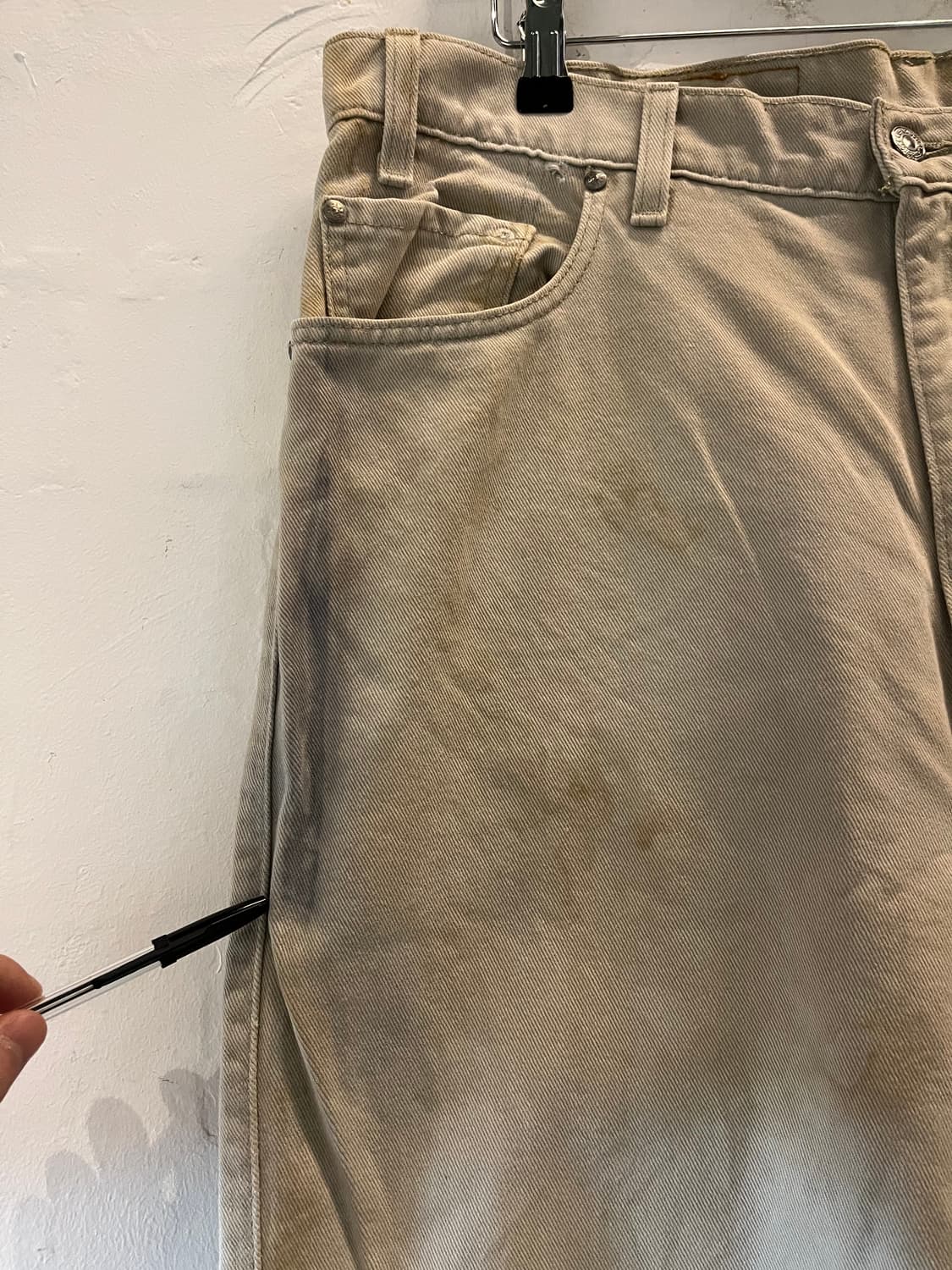 Levis 540 USA 베이지 스트레이트 릴랙스드 진 38x30 상품이미지3