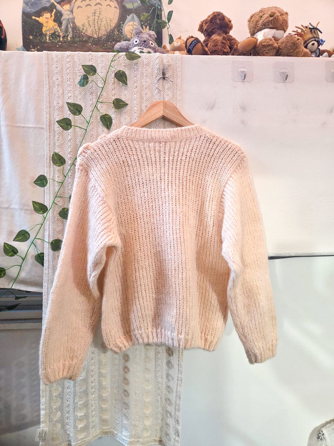 파스텔 핑크 꽃 가디건 상품이미지4