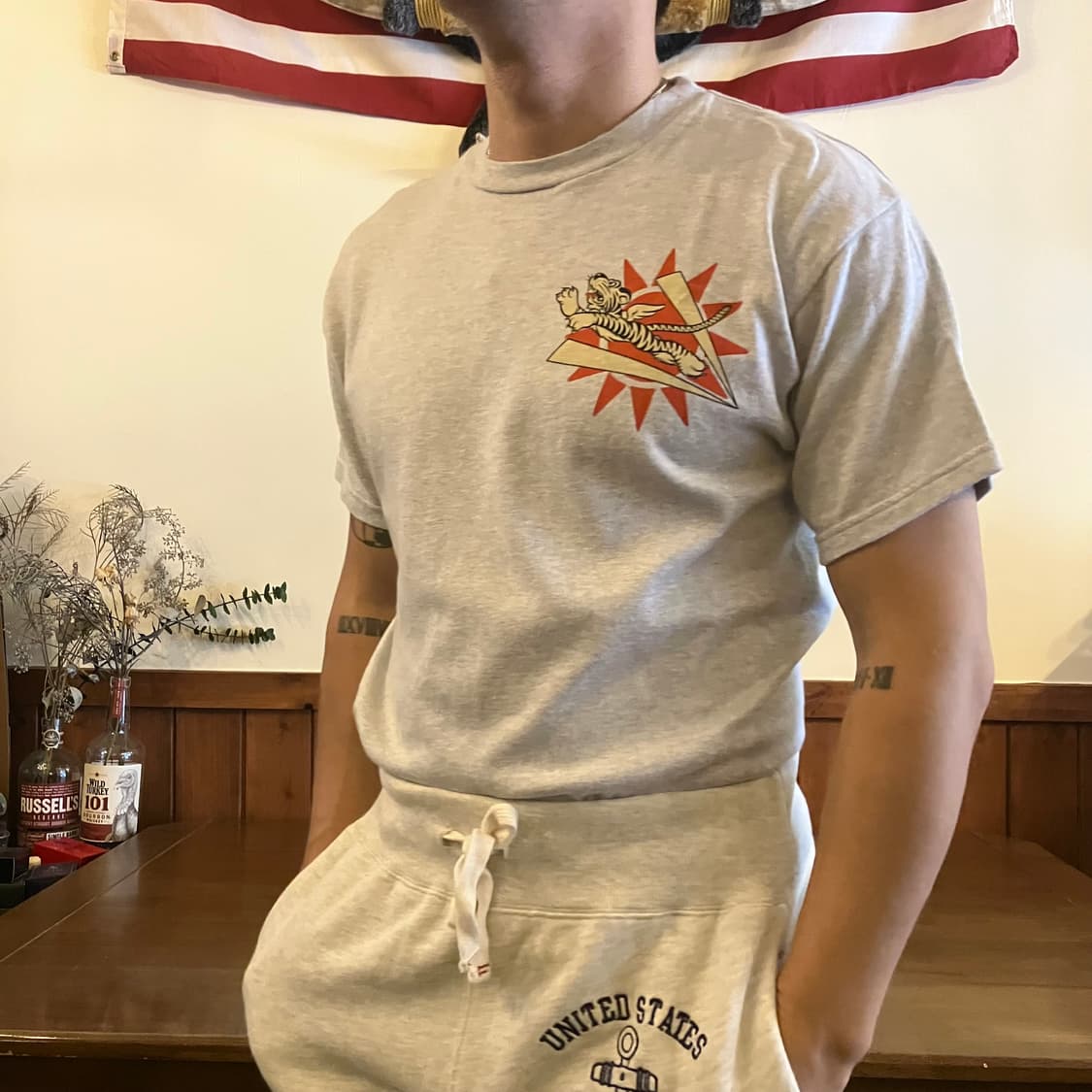 리얼맥코이 플라잉 타이거즈 하프셔츠 L(42-44) 상품이미지8