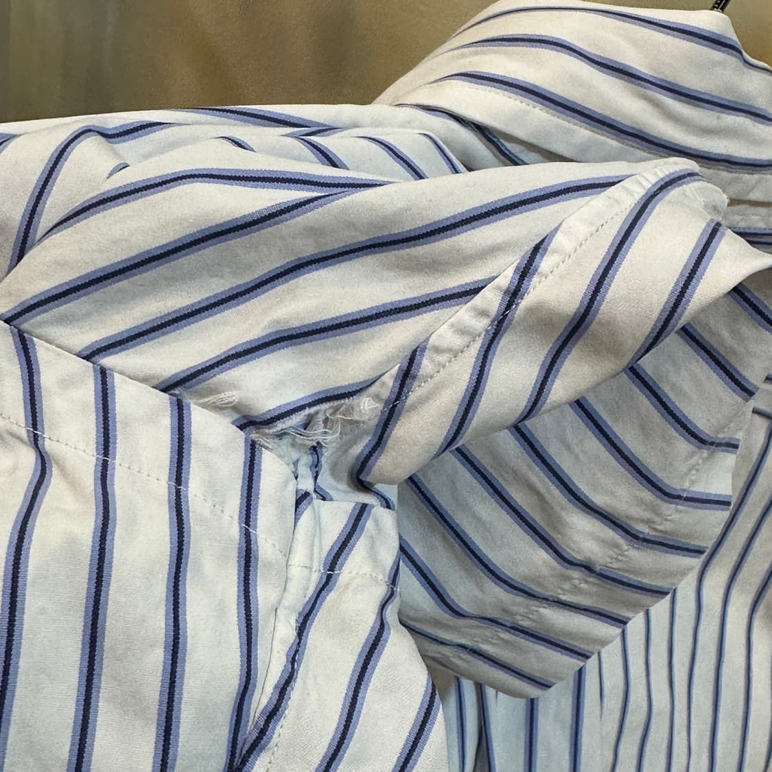  랄프로렌 커스텀핏 스트라이프 반팔 셔츠  상품이미지5