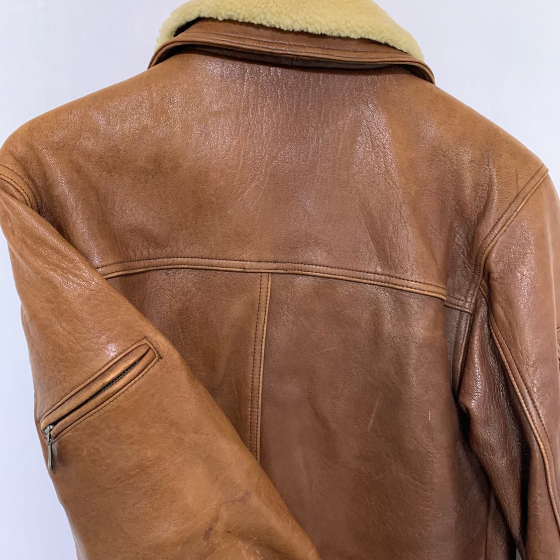 빈티지 양털 카라 양가죽 자켓 리얼레더 무스탕 Y2k 00s 상품이미지8