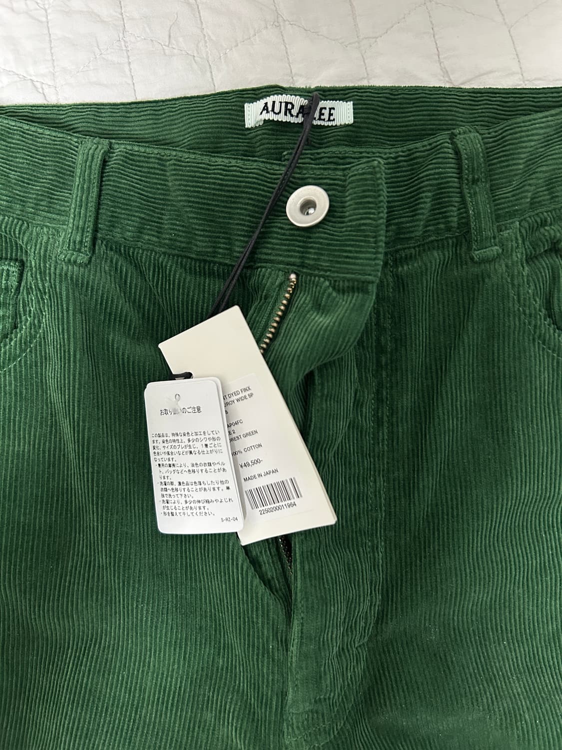 25aw 오라리 다이 핀스 워시드 와이드 5p 코듀로이 팬츠 상품이미지2