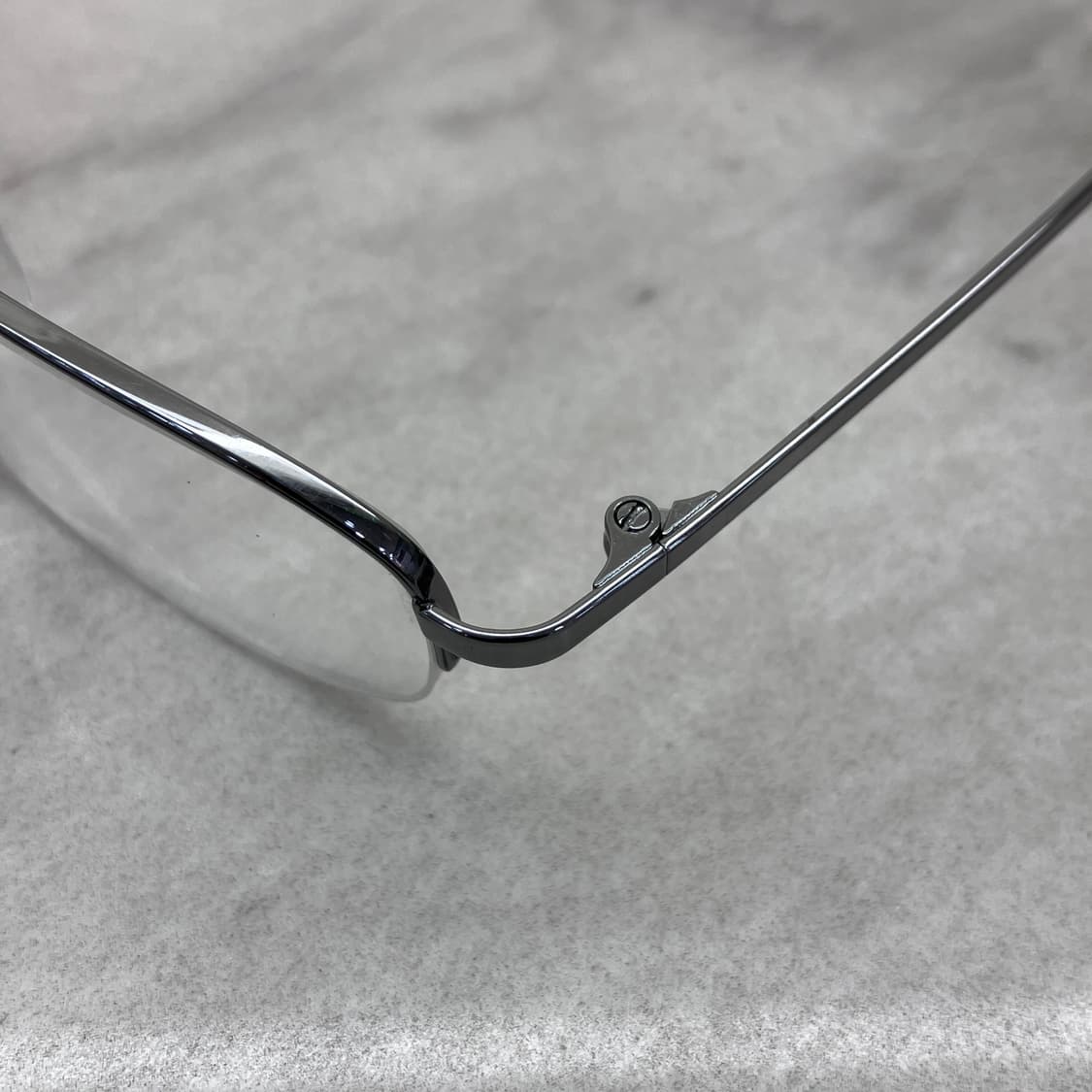 C78 ACSODOS 실버 소프트 스퀘어 반무테 메탈 안경 상품이미지2