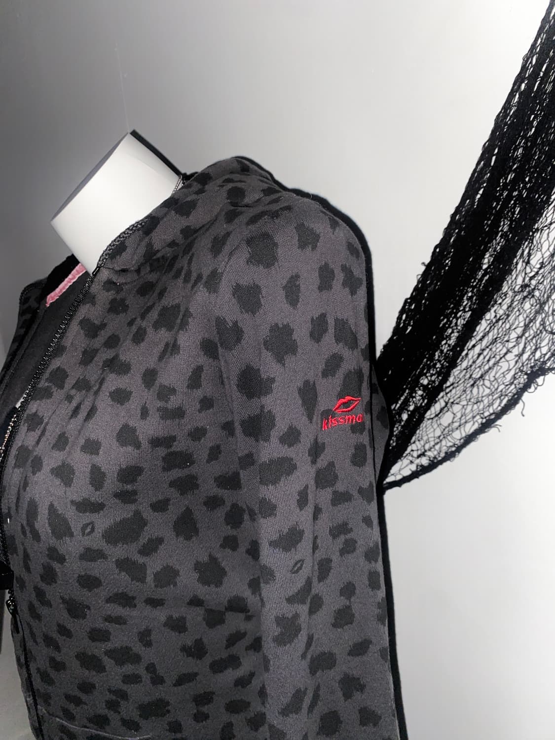 ꒰ঌ 키스마크 갸루 레오파드 후드집업 ໒꒱ 상품이미지3