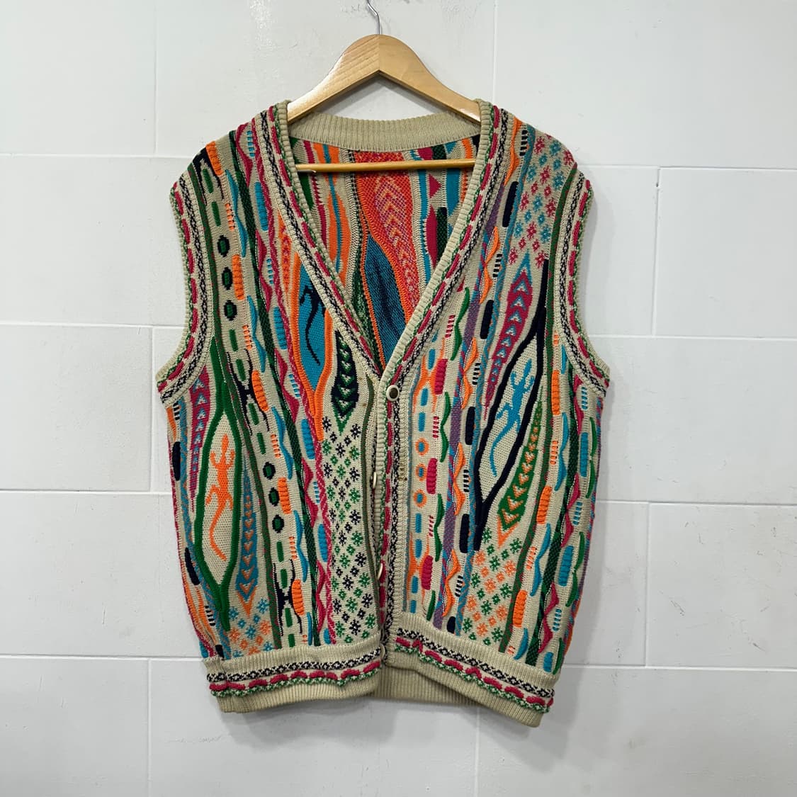 빈티지 케이블 니트 베스트 상품이미지1