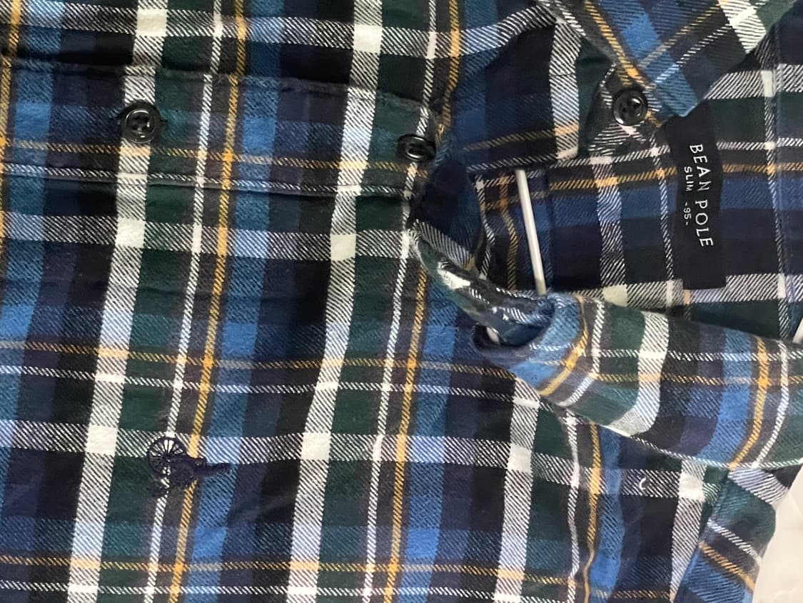 빈폴 체크 남방 셔츠 95사이즈 상품이미지3