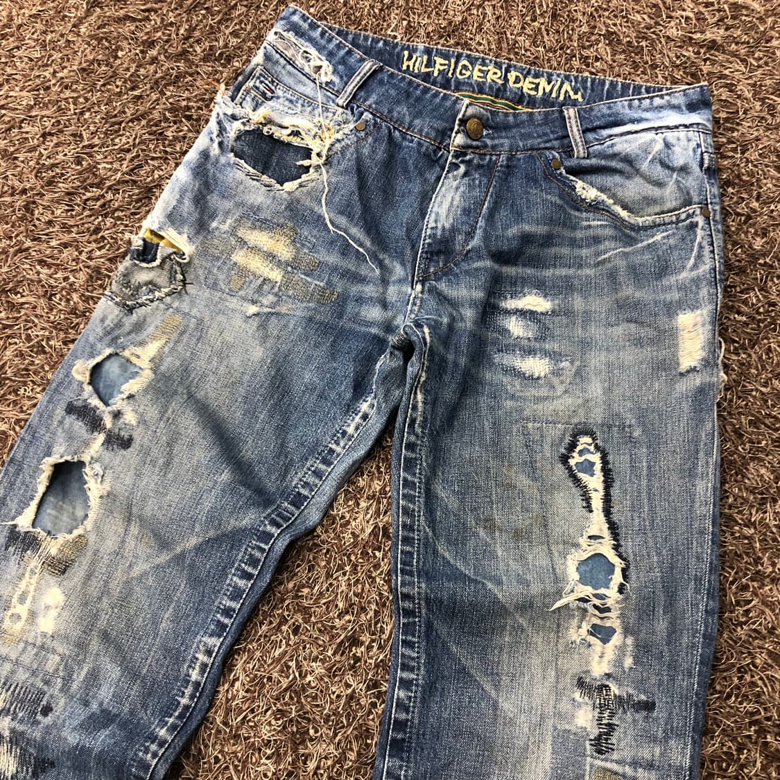 34 타미힐피거 데미지 디스 데님 팬츠 상품이미지2