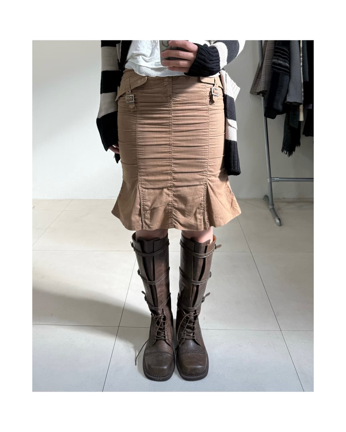 빈티지 셔링 스커트 상품이미지1