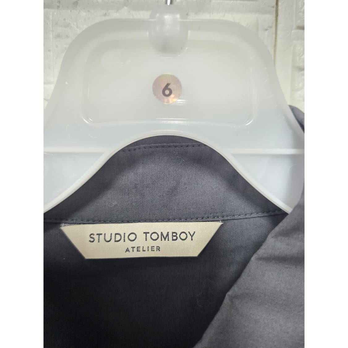 택포) 스튜디오 톰보이 아틀리에 블랙 셔츠 L 상품이미지2