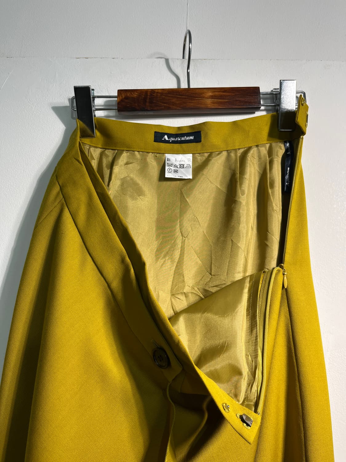 Aquascutum 아쿠아스큐텀 울 100% 랩 스커트 26인치 상품이미지6