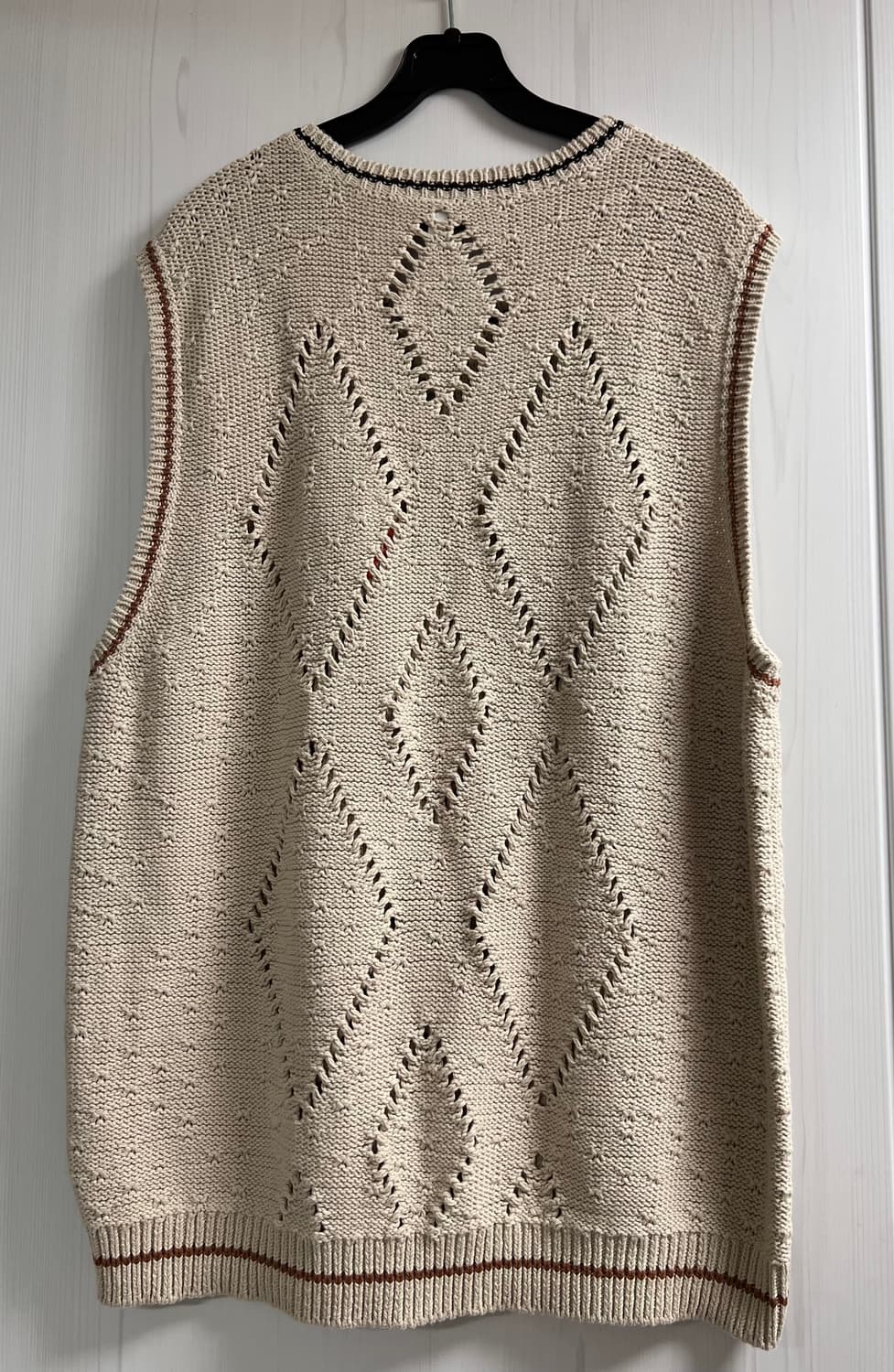 A PERSONAL NOTE 73 베이지 아가일 베스트 상품이미지3